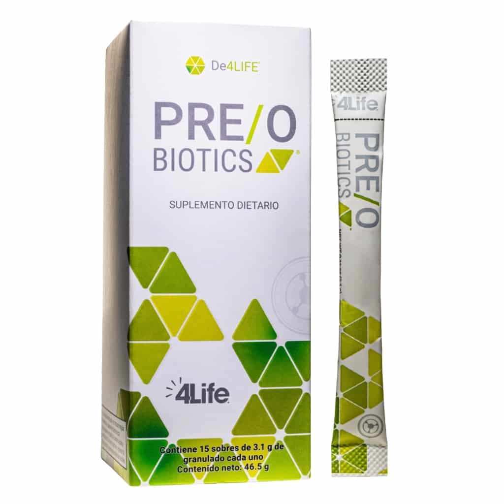 ¡Dale amor a tus intestinos! Pre/o Biotics es el único producto prebiótico/probiótico en el mundo que está reforzado con 4Life Transfer Factor®.