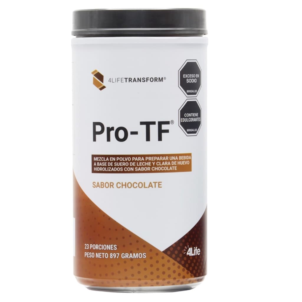 PRO – TF ® Chocolate - Una bebida a base de suero de leche y clara de huevo hidrolizados con sabor a Chocolate, ideal para tu rutina diaria de ejercicios.
